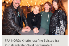 Kurator og kunstnere, Nordlysfestivalutstillingen Views 4 the North 2017, Kulturhuset Omtale i avisen Nordlys