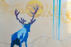 Kai Mørk Mortensen "Tredje syklus" 2021 - Akryl lerret 100 x 80 cm.